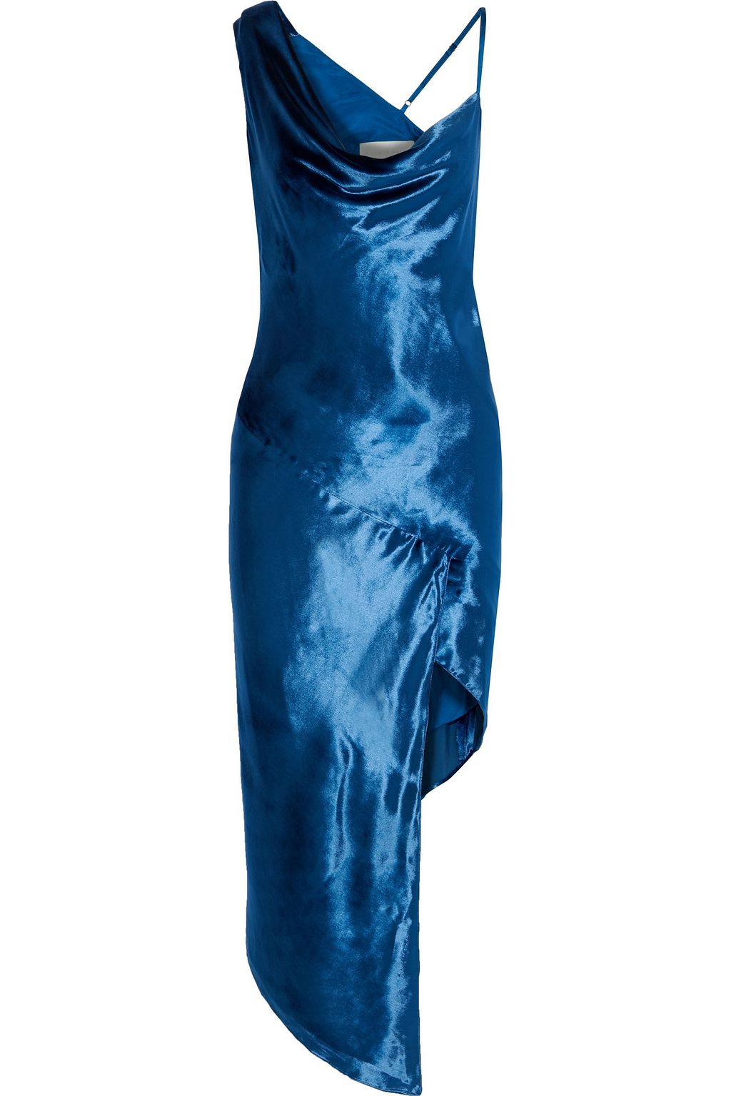 cobalt velvet dress