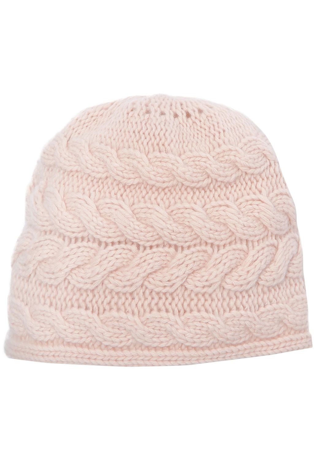 PORTOLANO Cable-knit cashmere beanie and gloves set