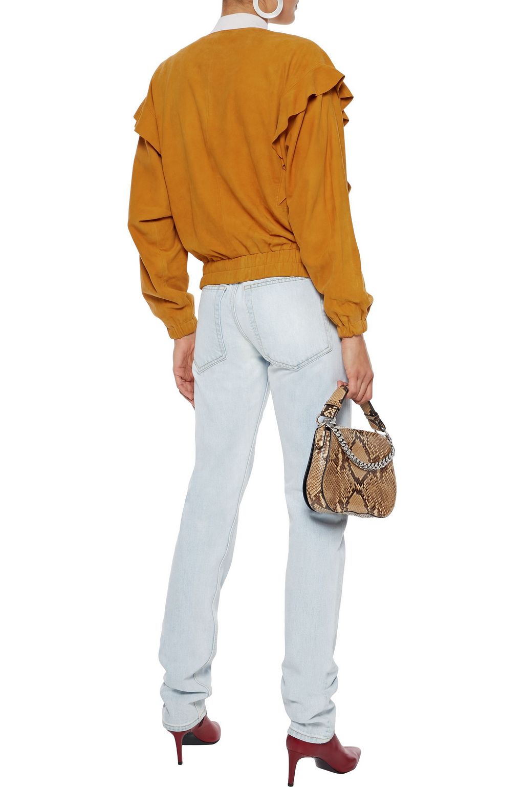 JOIE Temis ruffled suede jacket
