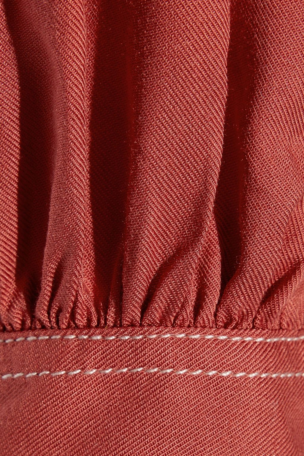JOIE Saiyuri topstitched twill top