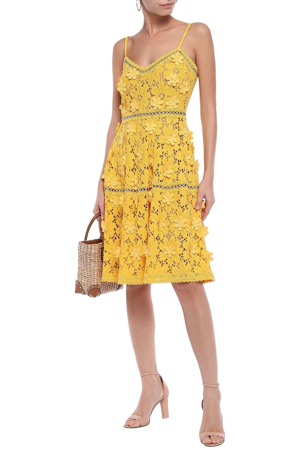 michael kors yellow floral dress