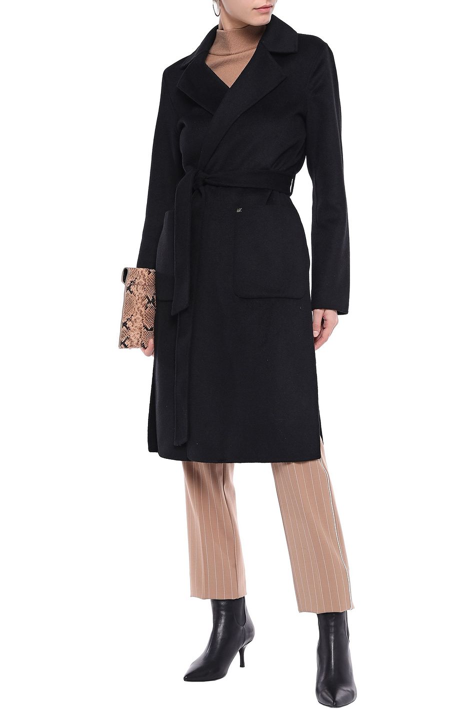 belted michael kors coat