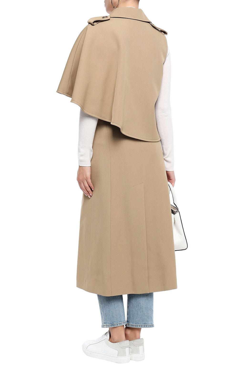 MICHAEL KORS COLLECTION Cape-effect wool-twill trench coat