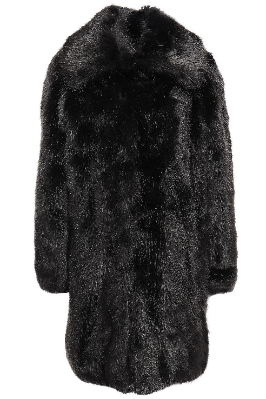 michael kors black faux fur coat