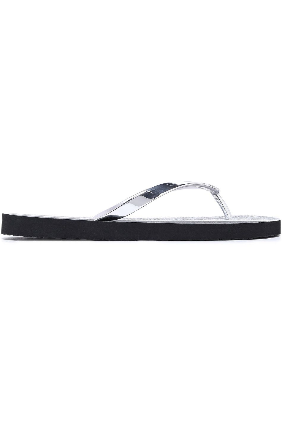 michael kors metallic flip flops