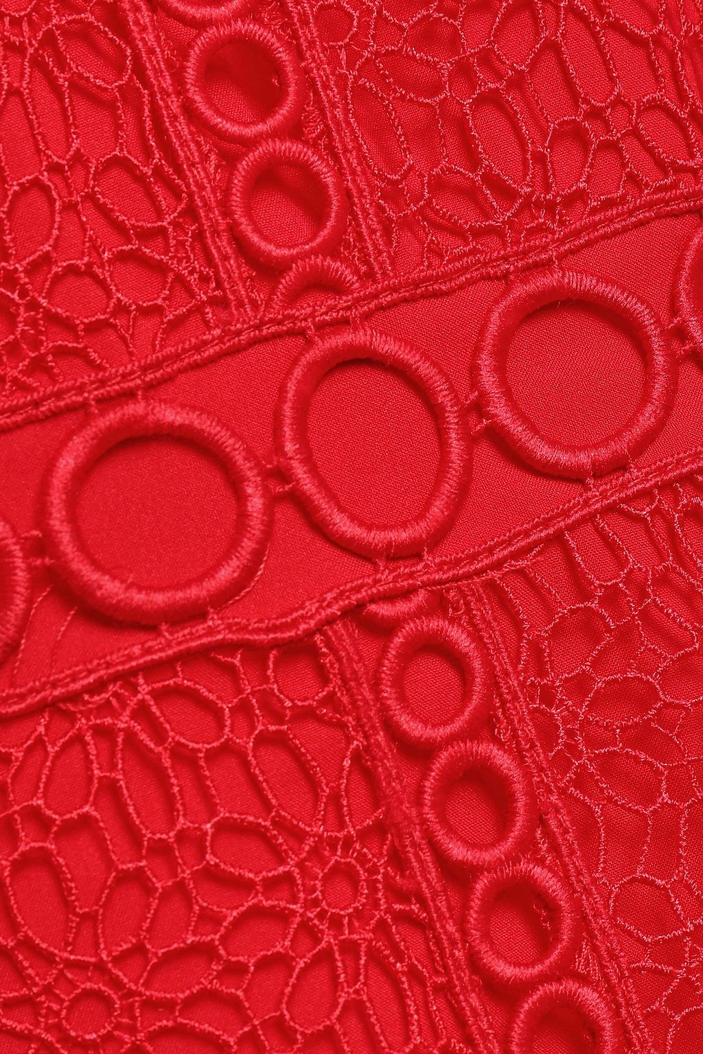 MICHAEL MICHAEL KORS Embroider-trimmed guipure lace mini dress