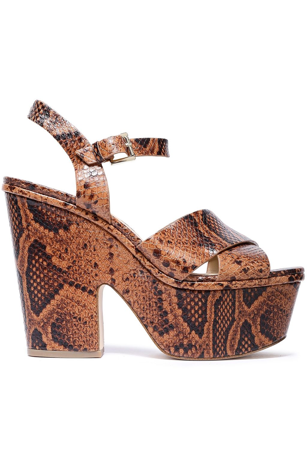 divia leather platform sandal