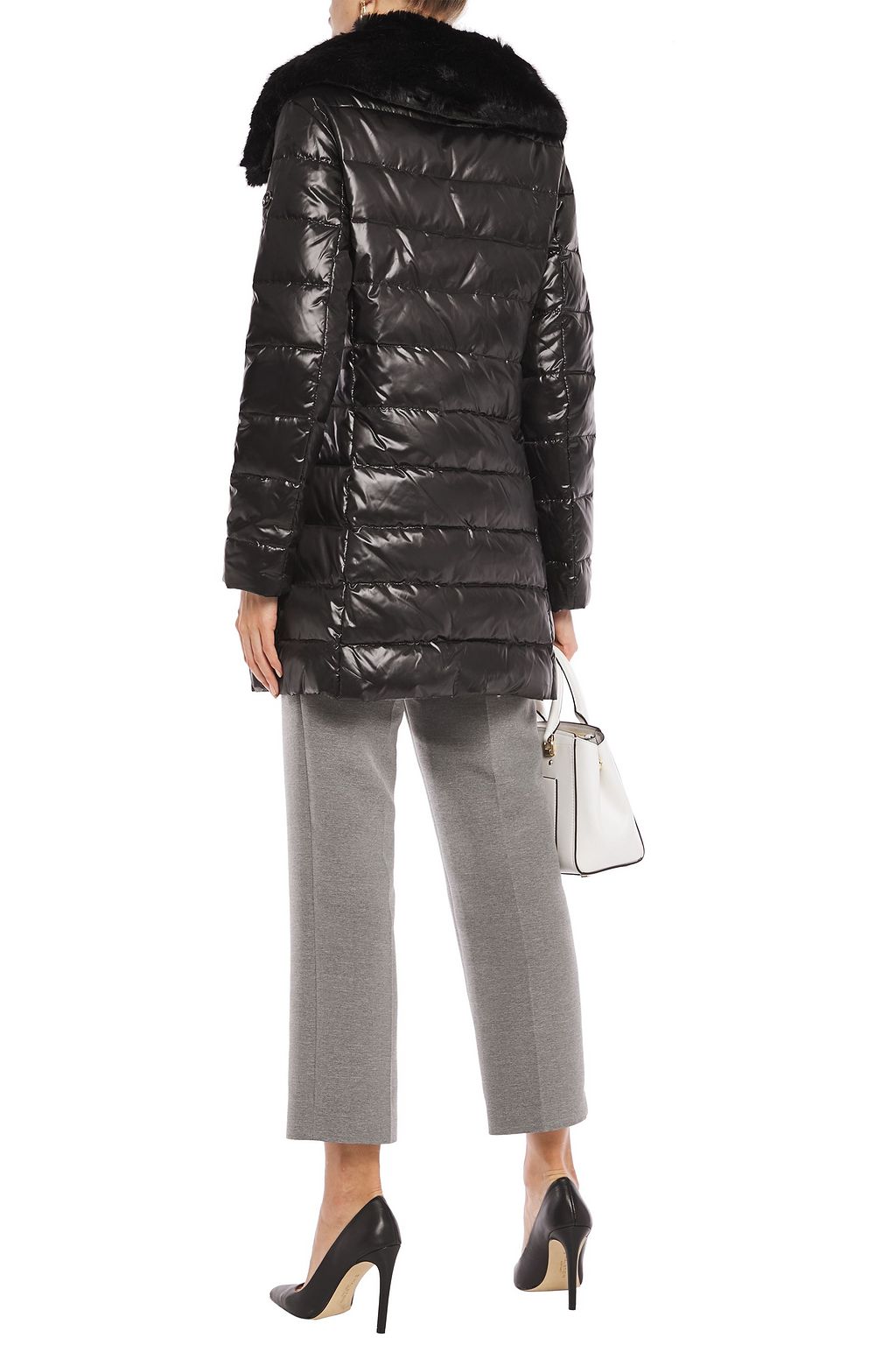 MICHAEL MICHAEL KORS Faux fur-trimmed quilted shell down jacket