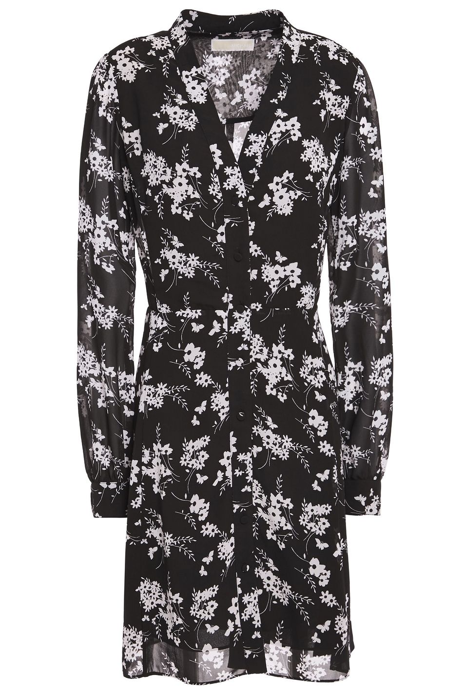 michael kors black and white floral dress