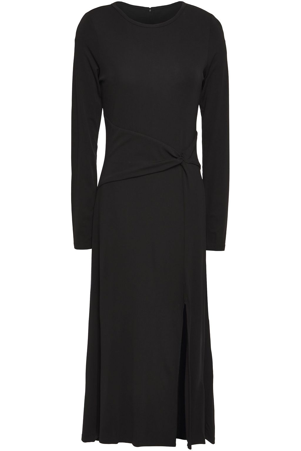 jersey split midi dress