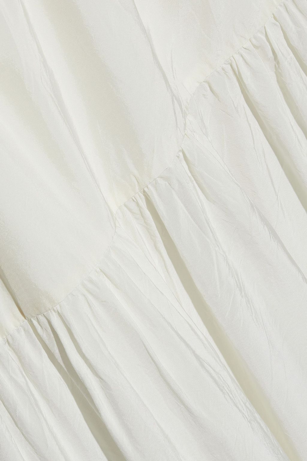 3.1 PHILLIP LIM Asymmetric gathered crinkled-sateen skirt