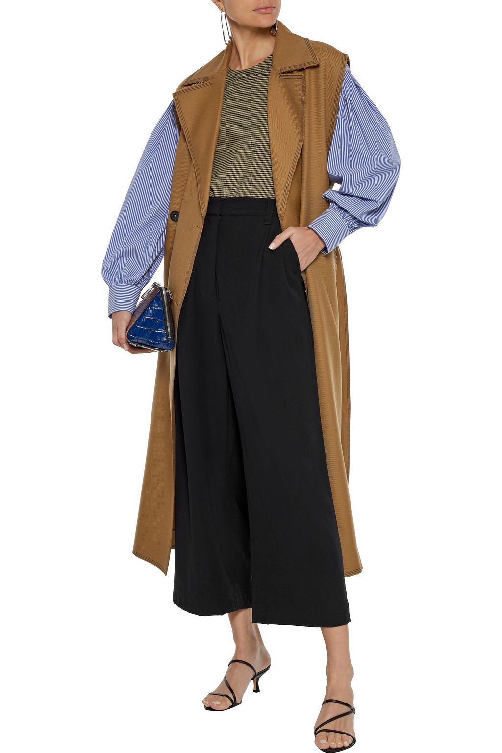 3.1 PHILLIP LIM Cropped pleated crepe wide-leg pants