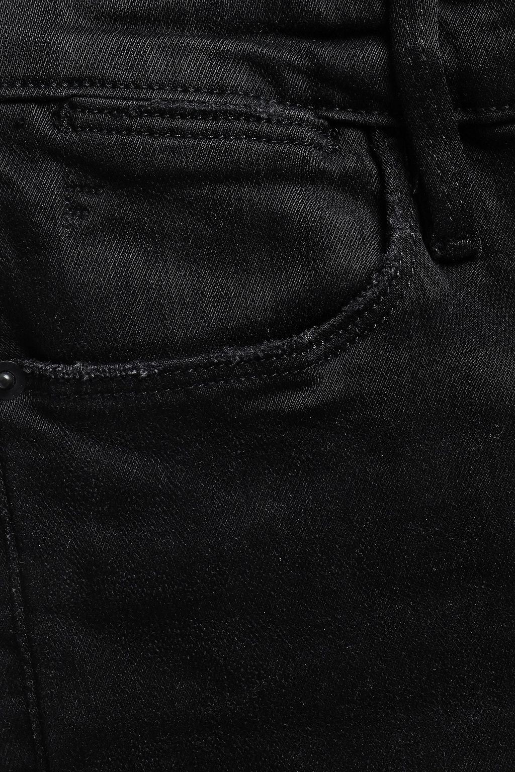 FRAME Frayed mid-rise skinny jeans