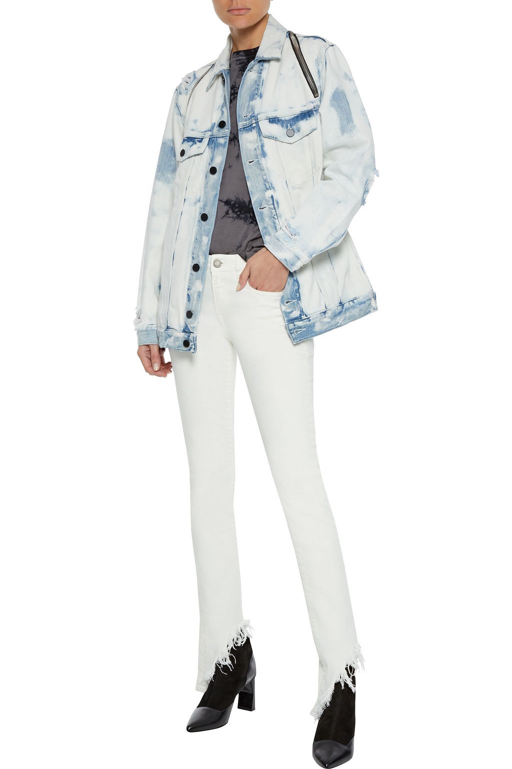 R13 Kate distressed low-rise skinny-leg jeans