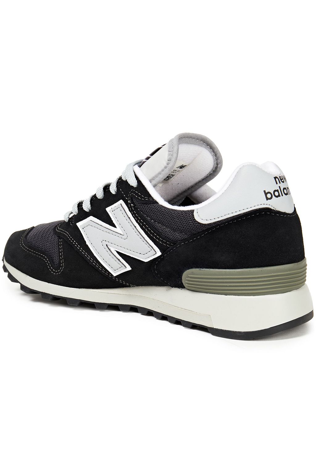 NEW BALANCE Leather-trimmed suede and mesh sneakers