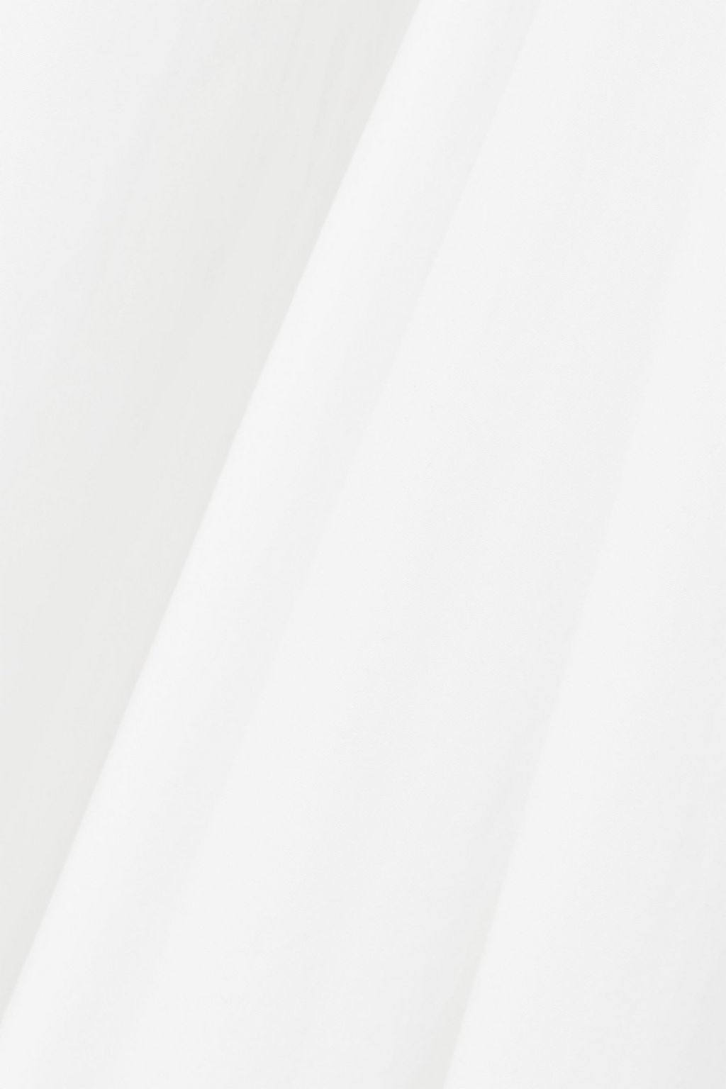 OSCAR DE LA RENTA Draped cotton-blend poplin wrap shirt