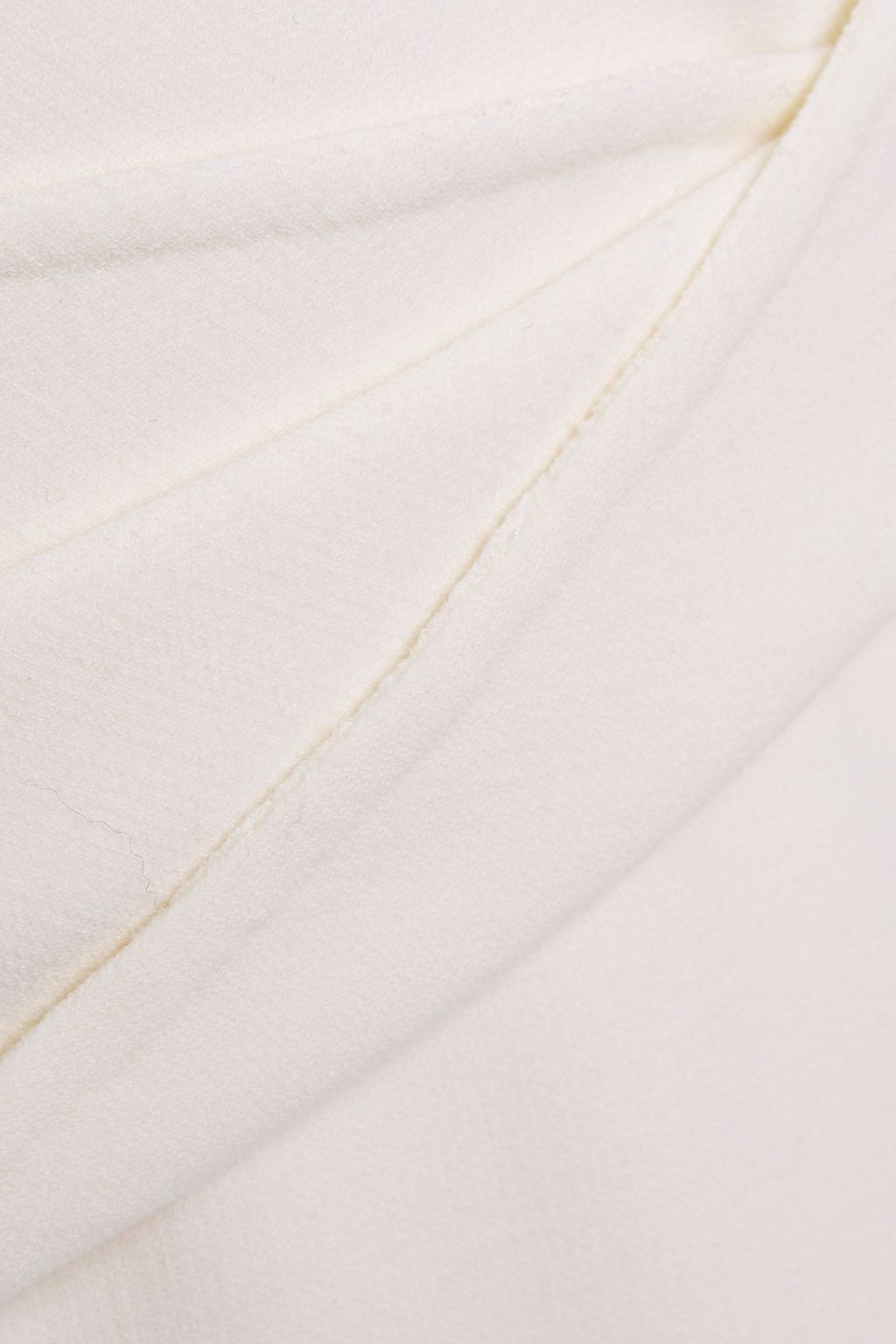OSCAR DE LA RENTA Draped wool-blend crepe midi dress