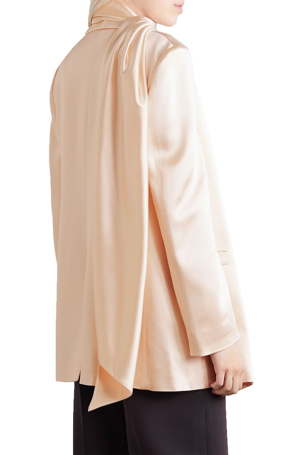 OSCAR DE LA RENTA Draped satin jacket