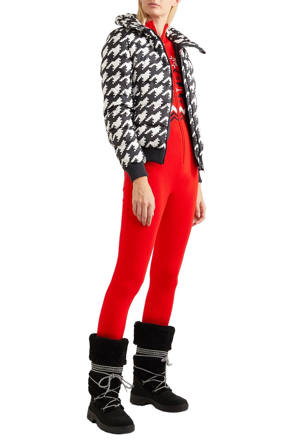 PERFECT MOMENT Nordic intarsia wool bodysuit