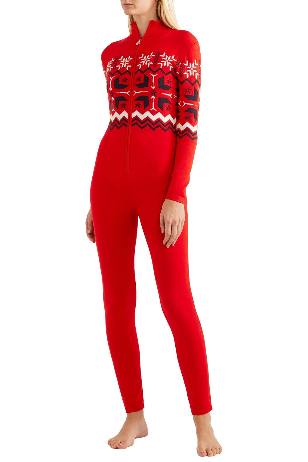 PERFECT MOMENT Nordic intarsia wool bodysuit