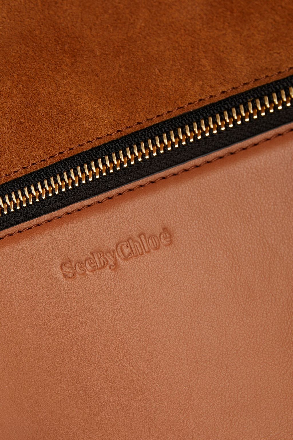 SEE BY CHLOÉ Tilda suede-paneled leather tote
