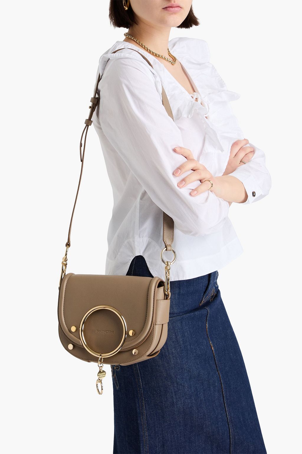 SEE BY CHLOÉ Mara pebbled-leather cross-body bag