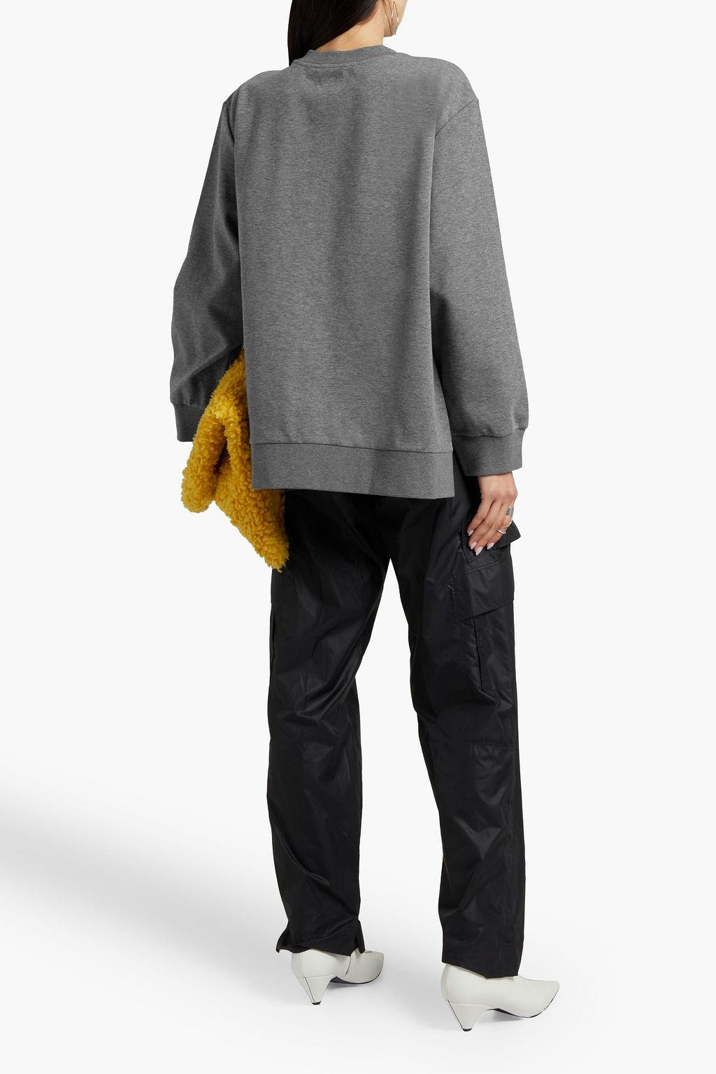 STELLA MCCARTNEY Jacquard-trimmed cotton-jersey sweatshirt