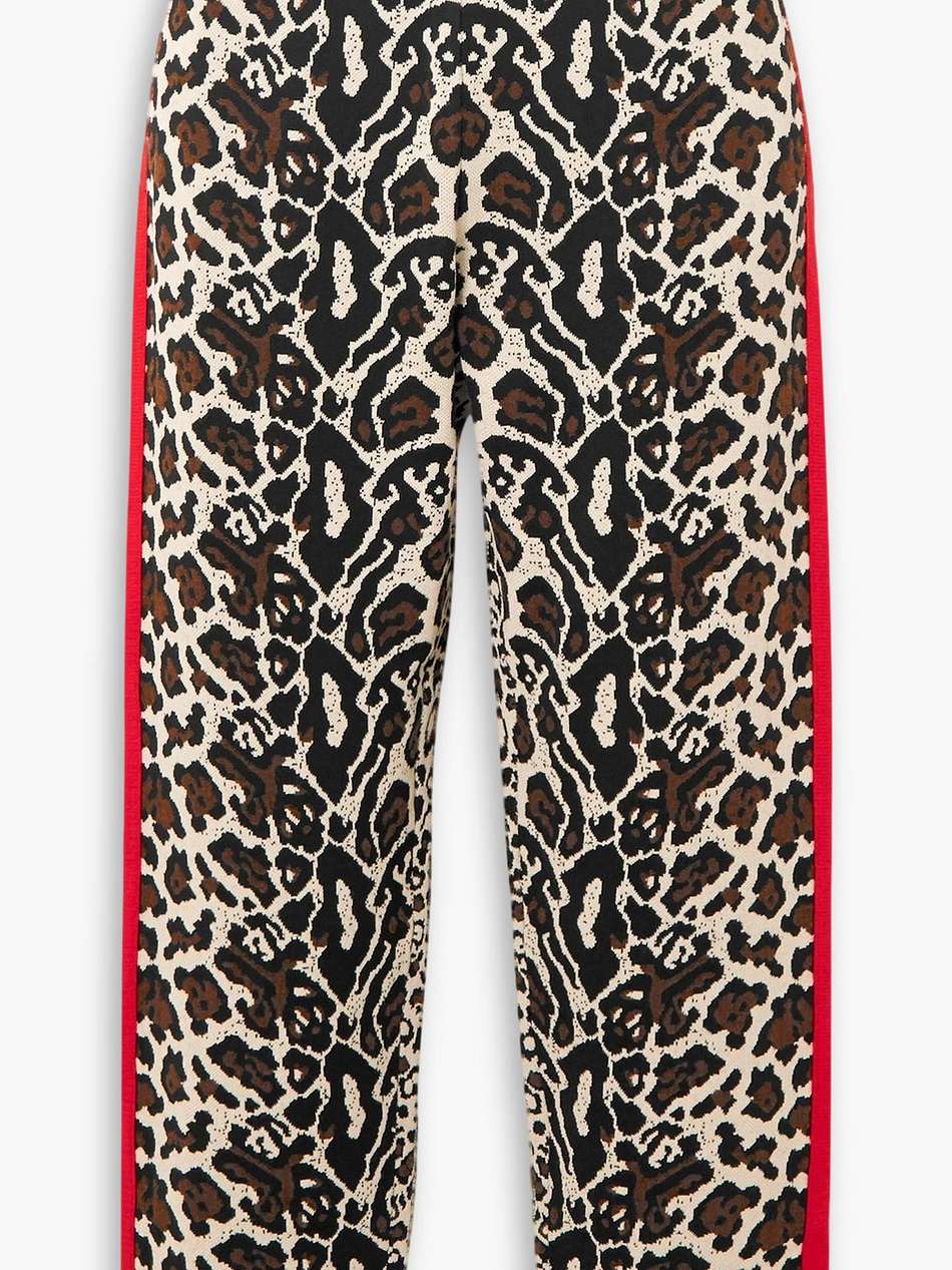 intarsia-knit track pants