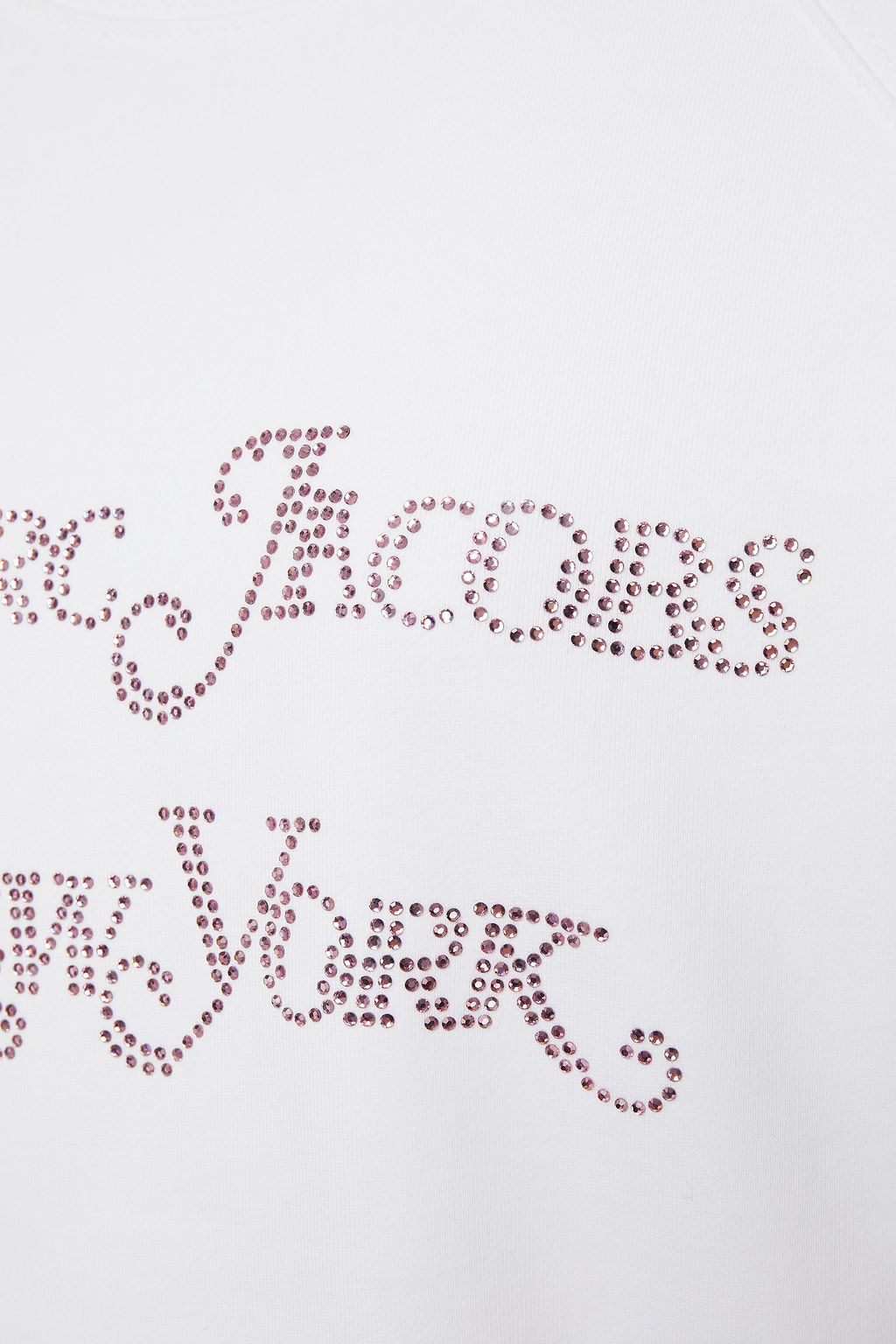 THE MARC JACOBS Crystal-embellished French cotton-terry sweatshirt