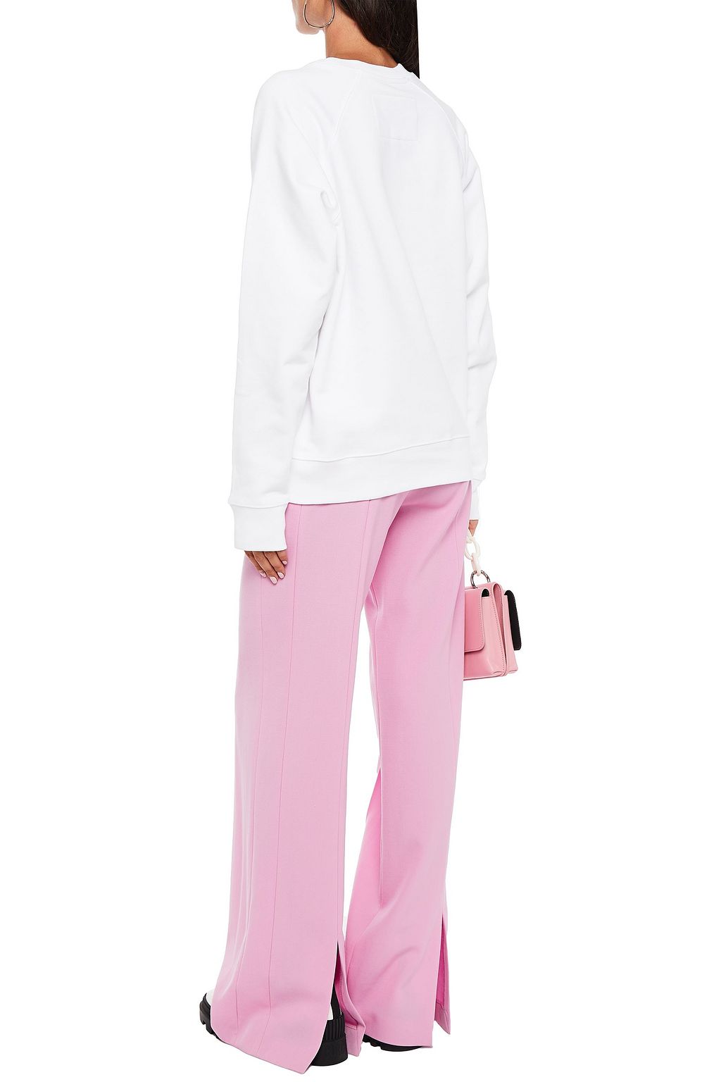 THE MARC JACOBS Crystal-embellished French cotton-terry sweatshirt
