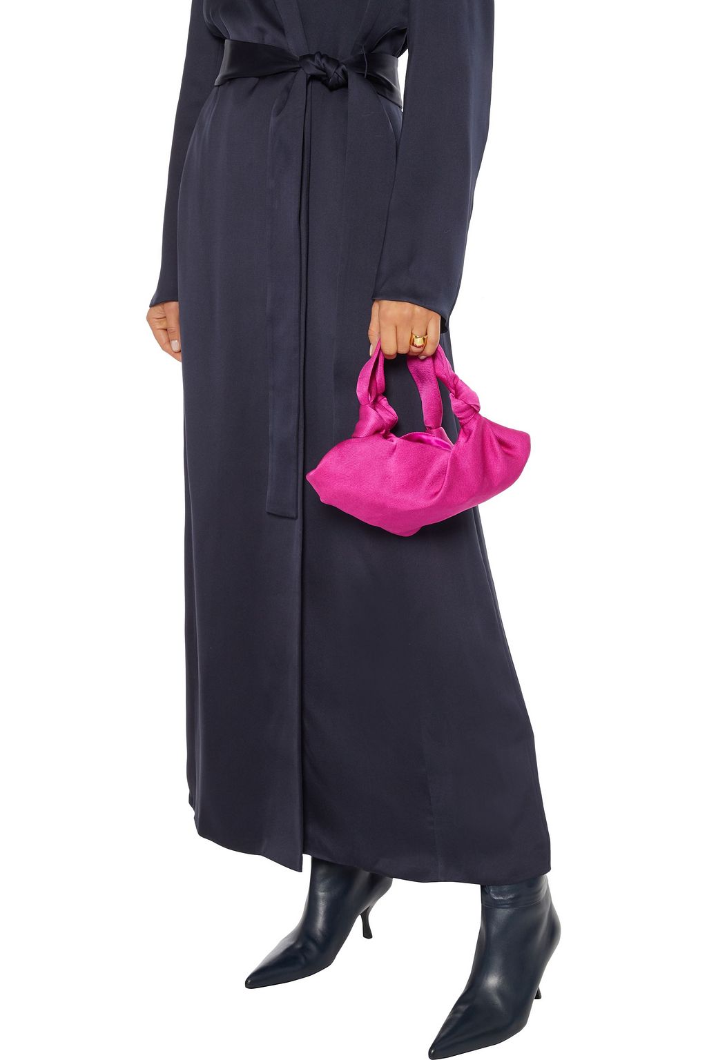 THE ROW Ascot Two knotted satin tote
