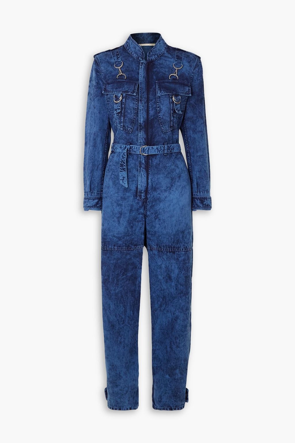 Blue Acid Wash Denim Jumpsuit | SilkFred US