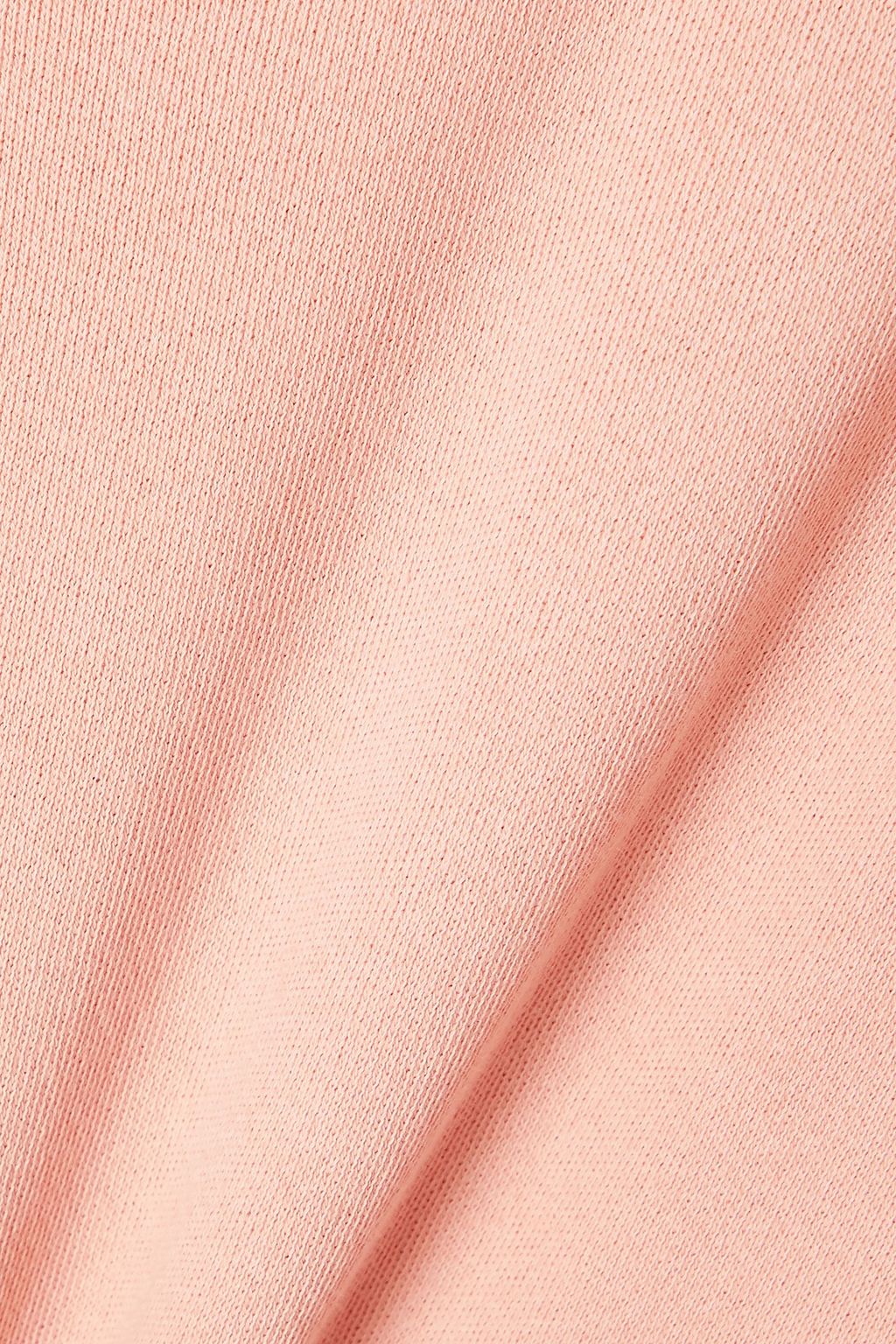 THE GREAT. The Pleat Sleeve French cotton-terry sweatshirt