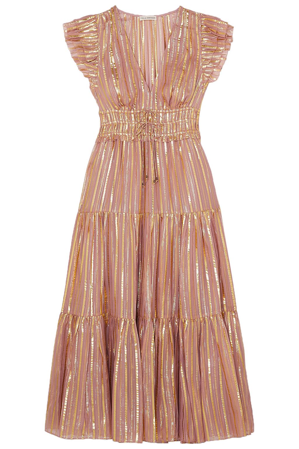 ulla johnson metallic dress