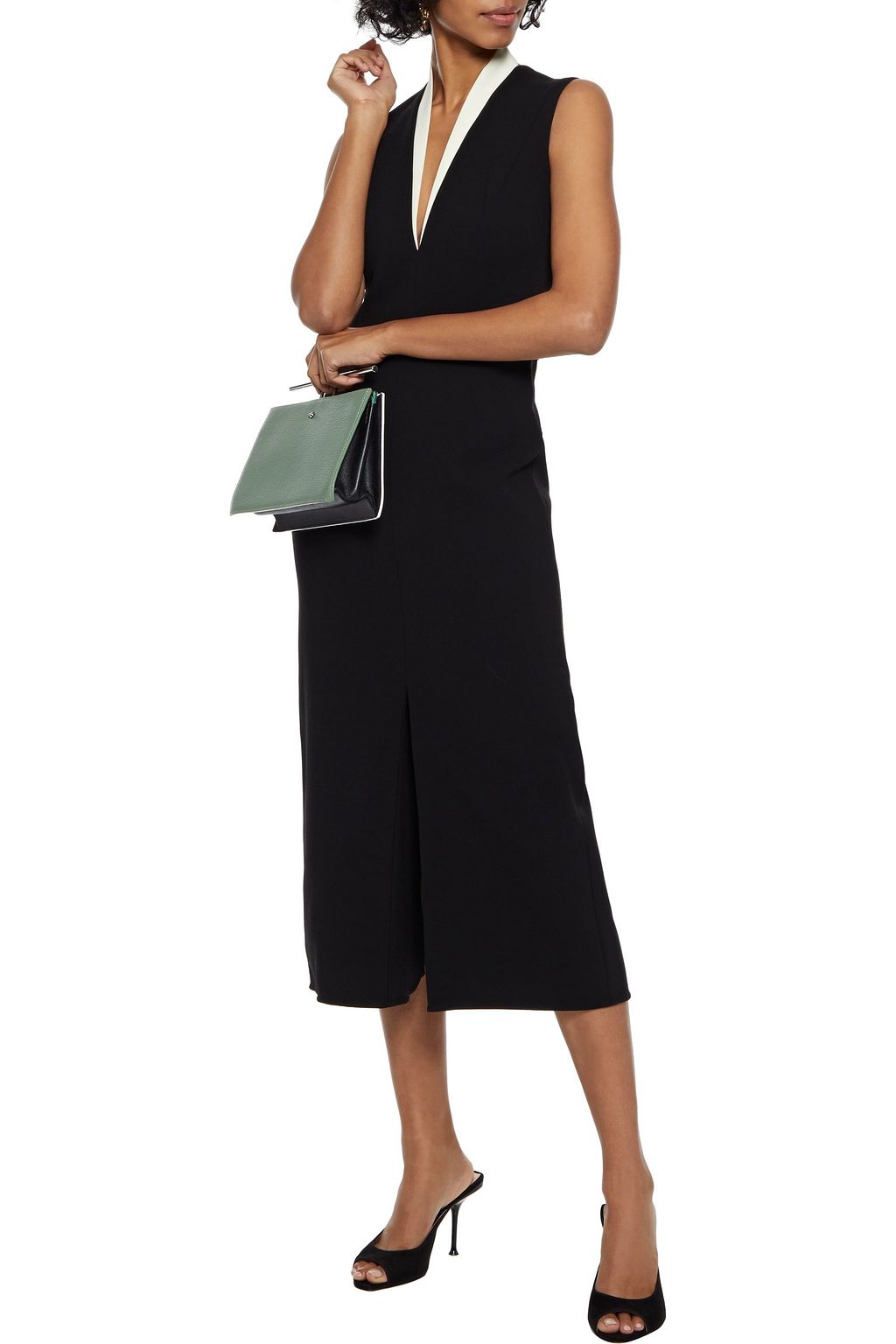 VICTORIA BECKHAM Bonded crepe midi dress