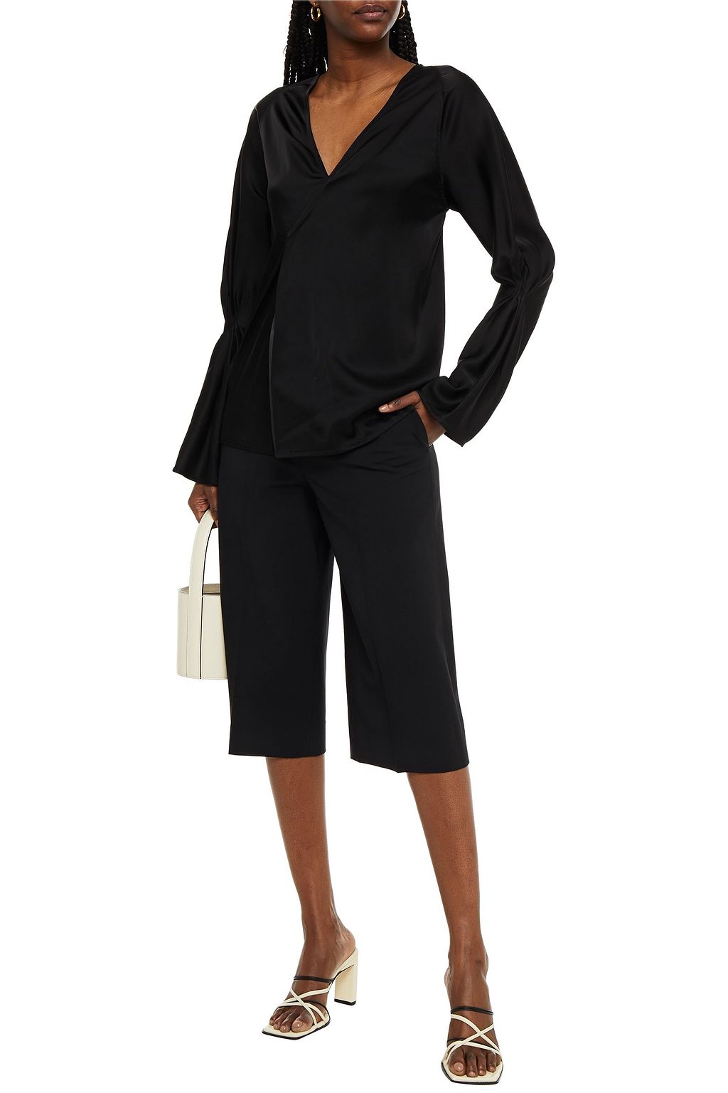 VICTORIA BECKHAM Pleated satin top