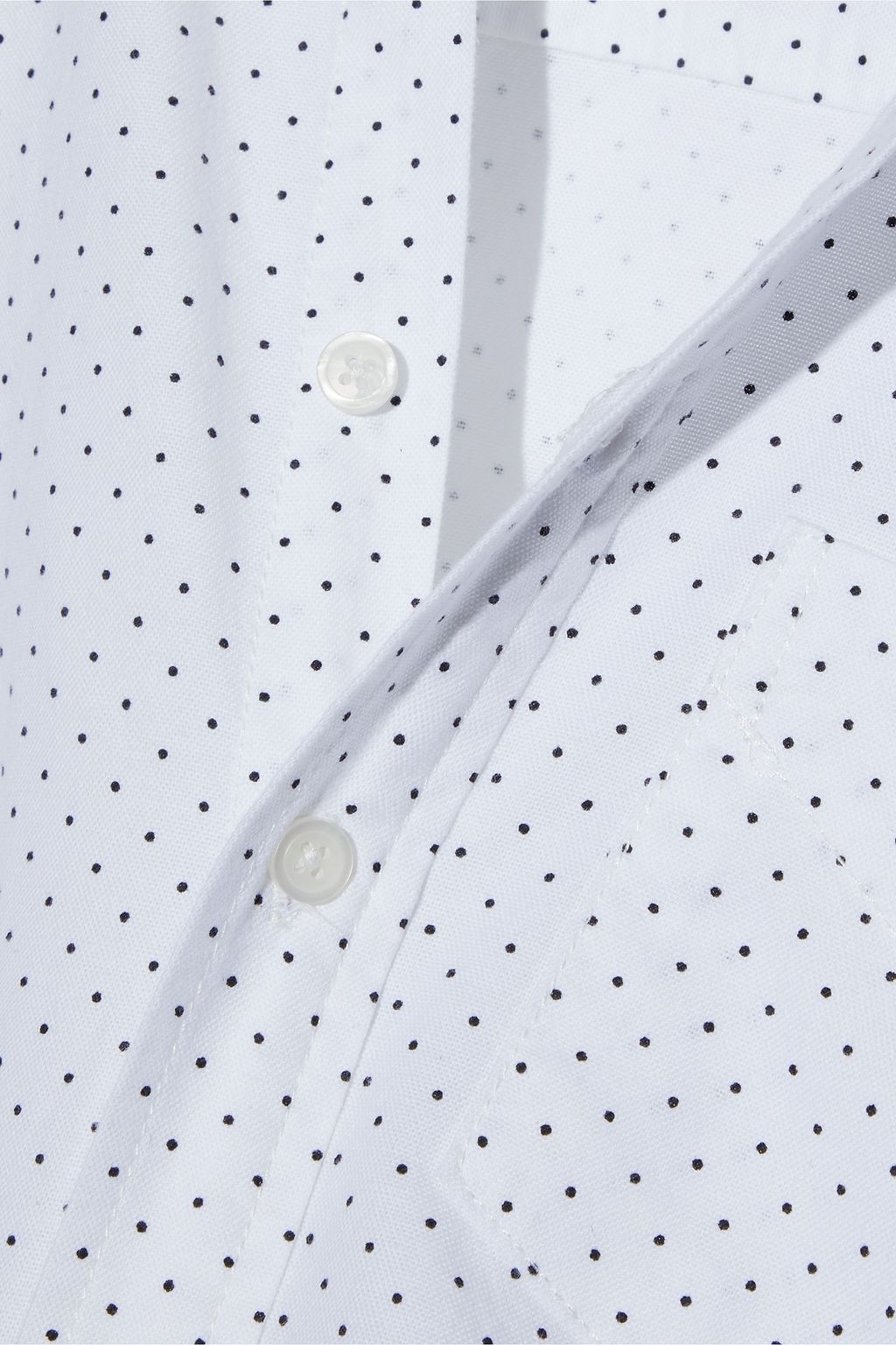 CURRENT/ELLIOTT The South Canon ruched polka-dot cotton-blend shirt