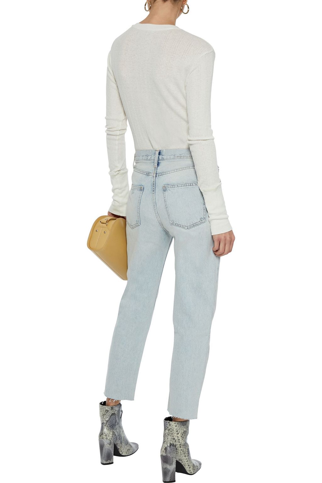 CURRENT/ELLIOTT The Heather ribbed jersey top