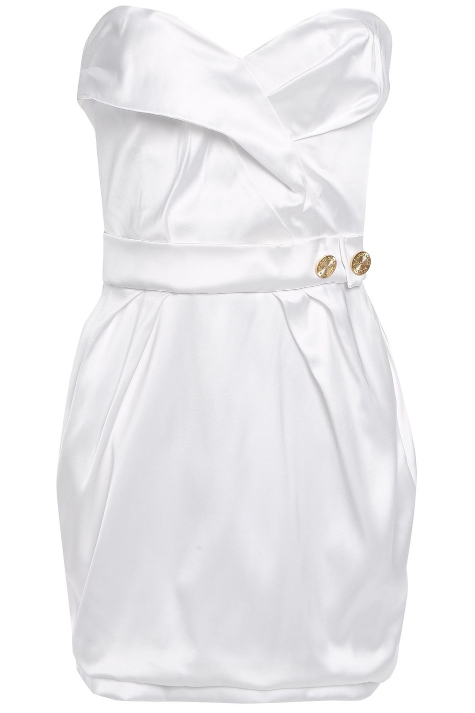 white satin mini dress