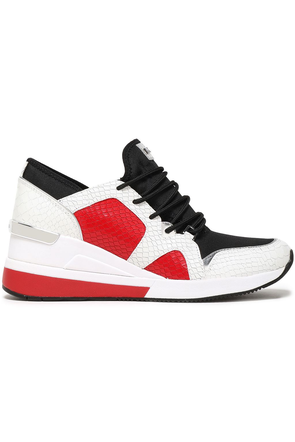 michael kors white and red sneakers
