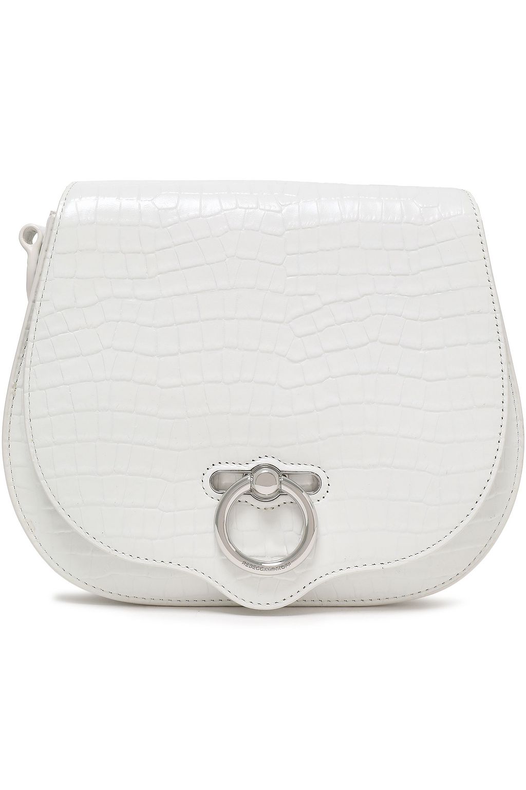 REBECCA MINKOFF Croc-effect leather shoulder bag