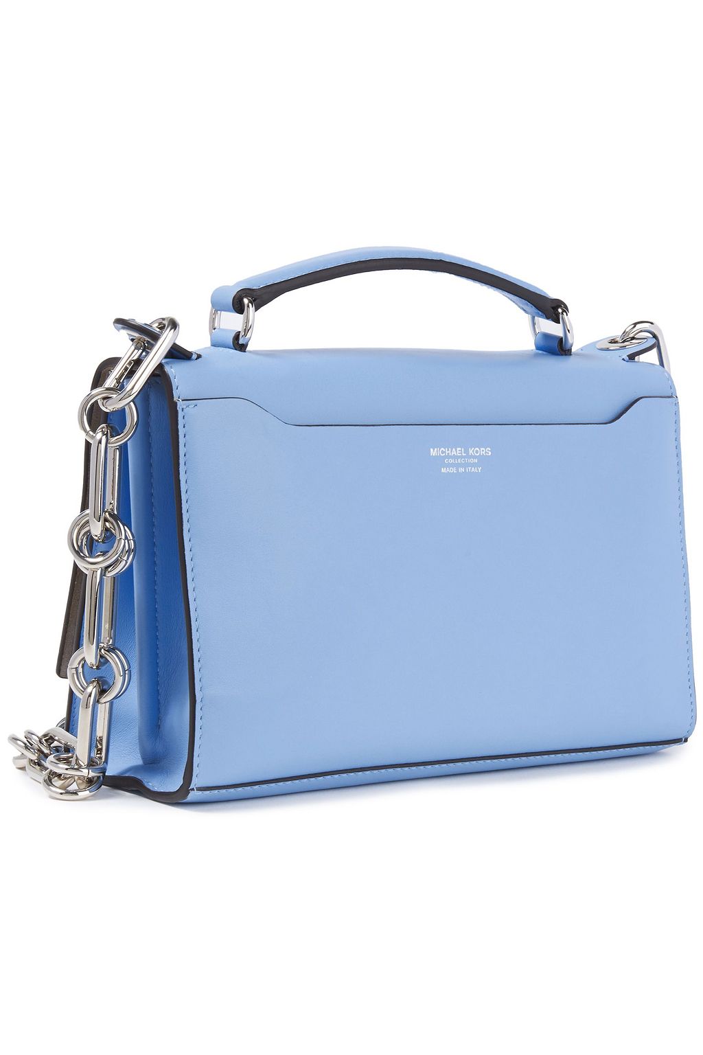 Light Blue Bancroft Leather Shoulder Bag Sale Up To 70 Off The Outnet Michael Kors Collection The Outnet