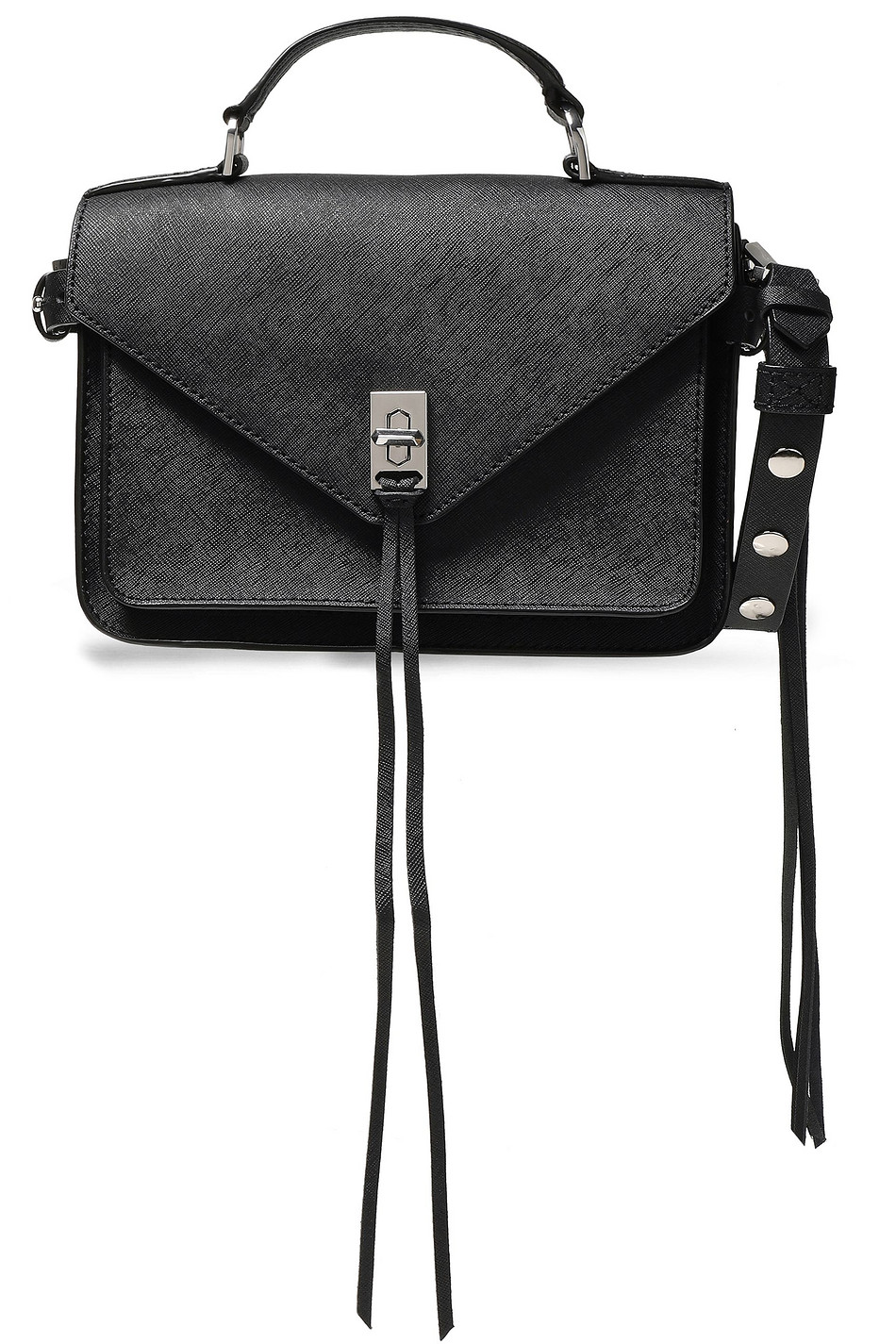 REBECCA MINKOFF Appliquéd textured-leather shoulder bag