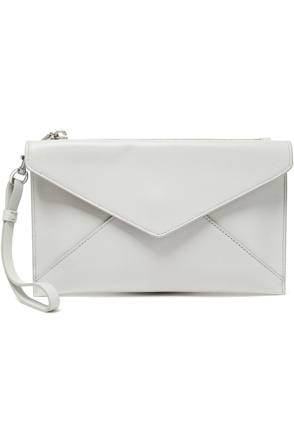 REBECCA MINKOFF Pebbled-leather envelope clutch