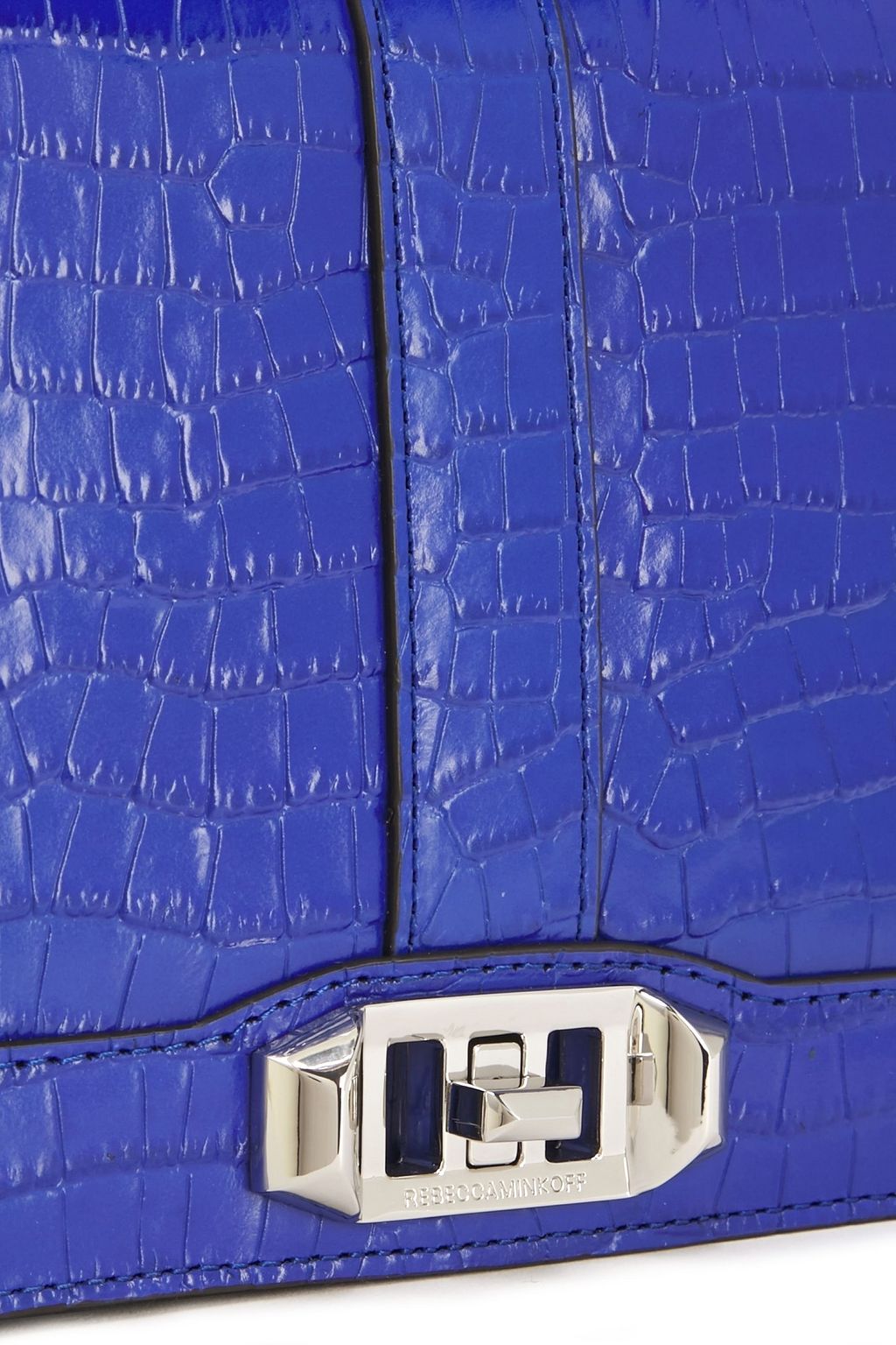 REBECCA MINKOFF Croc-effect leather shoulder bag