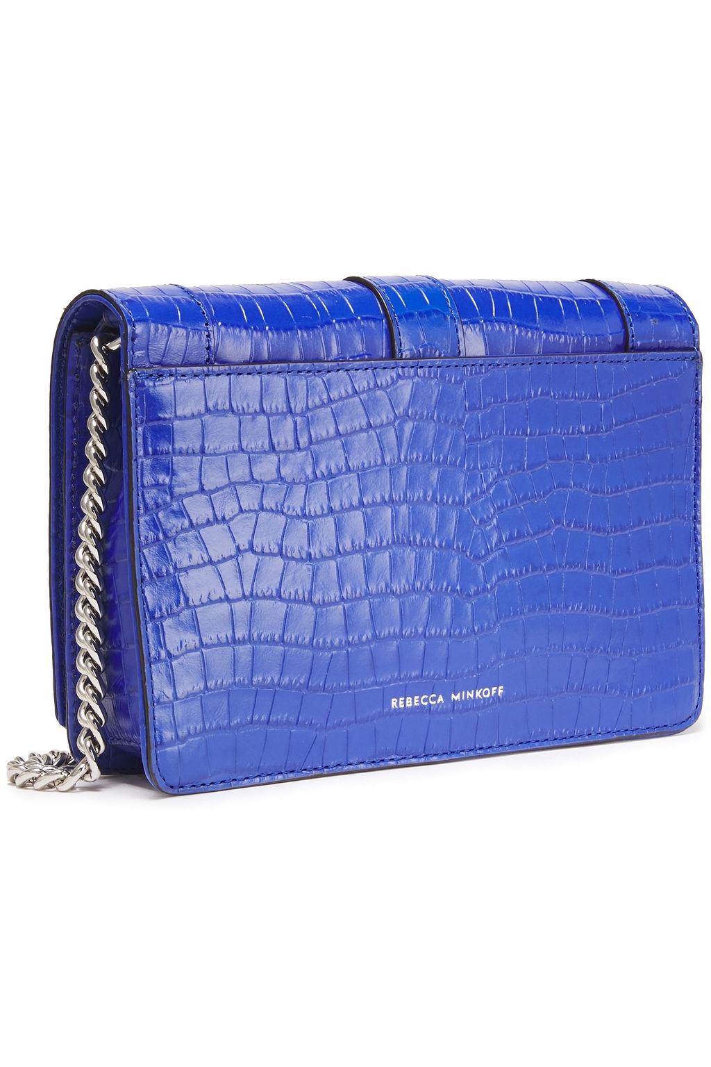 REBECCA MINKOFF Croc-effect leather shoulder bag