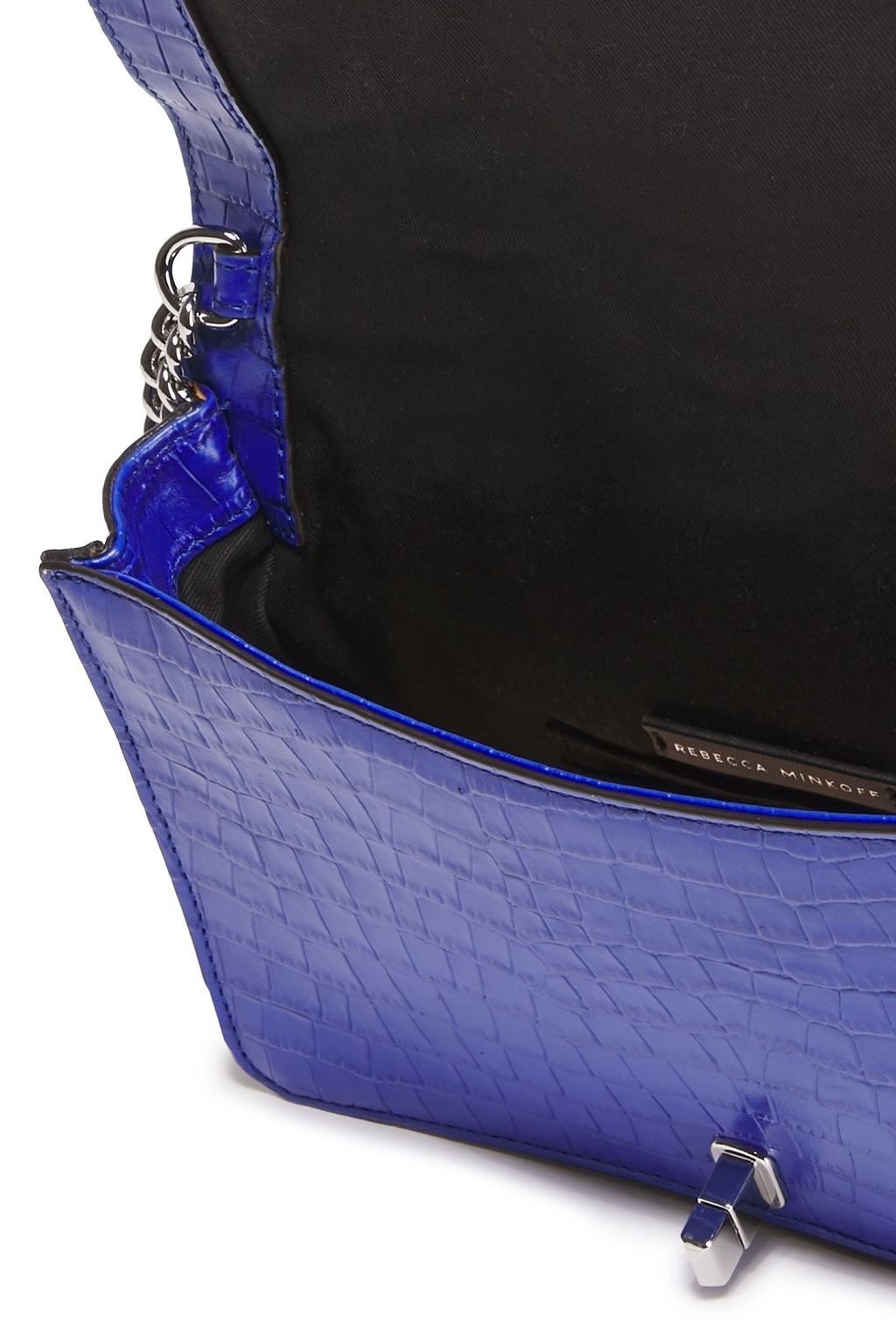 REBECCA MINKOFF Croc-effect leather shoulder bag