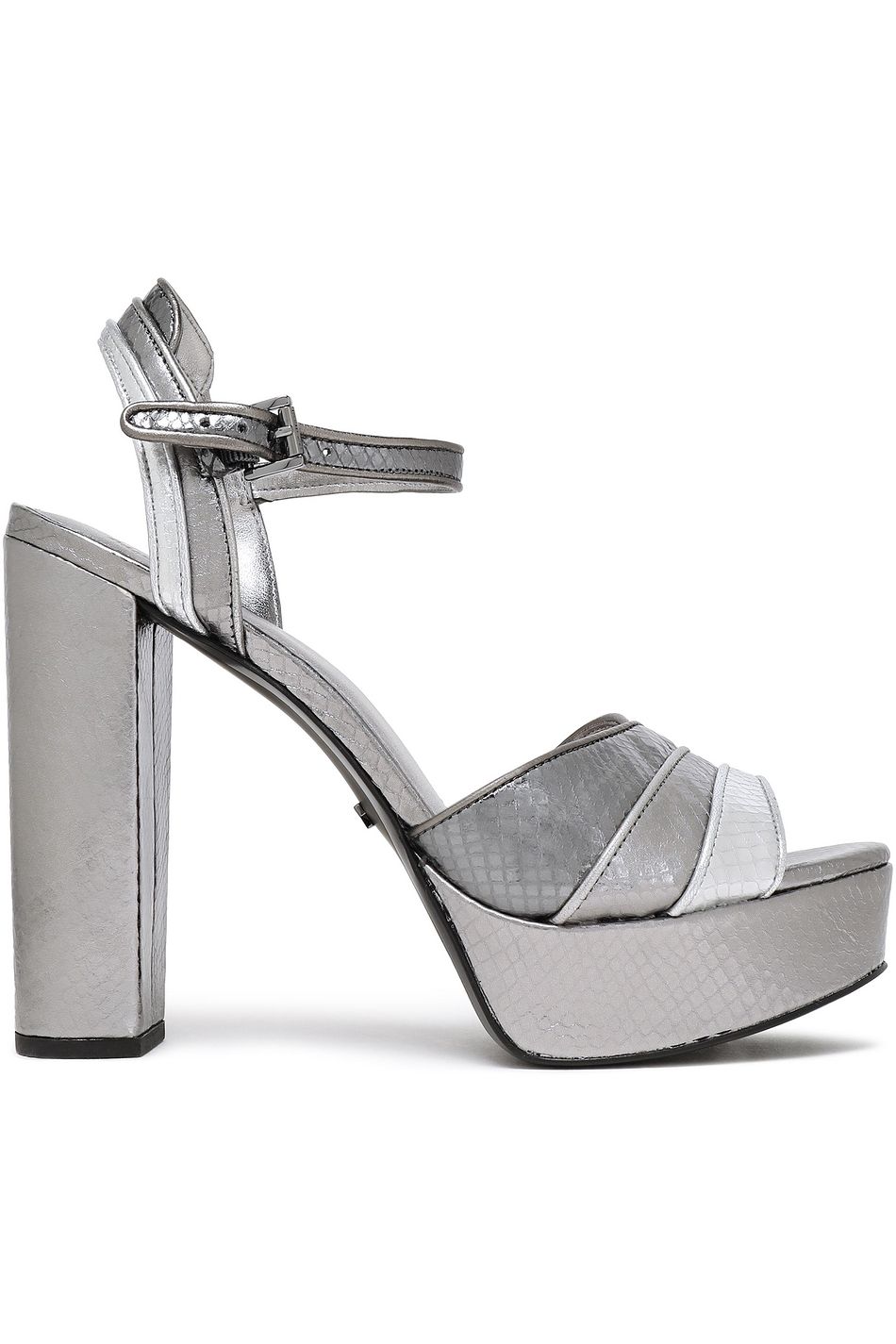 michael kors silver platform shoes