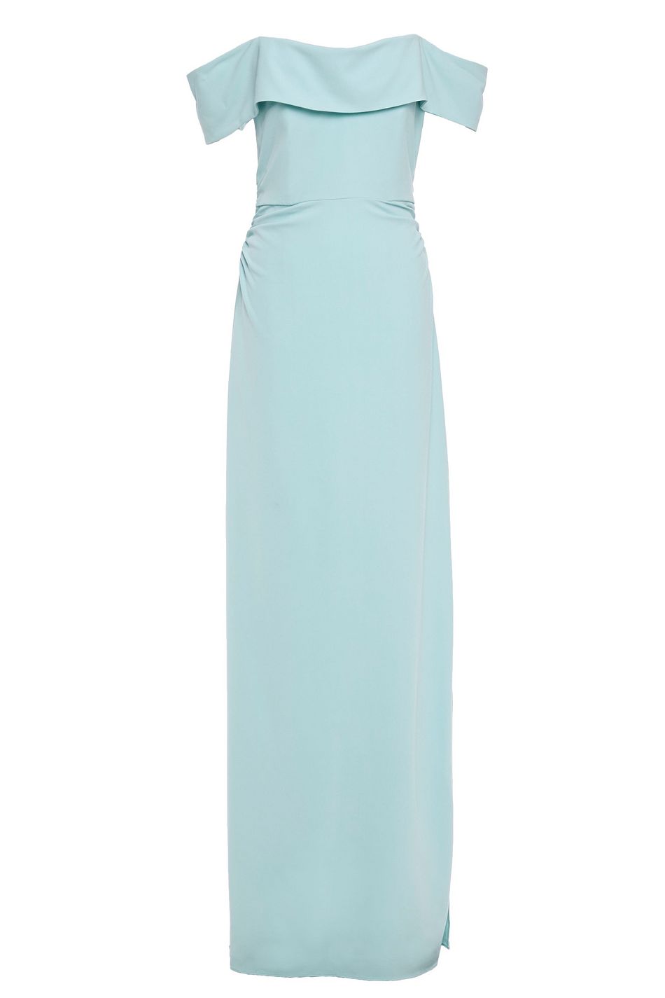 off the shoulder crepe gown
