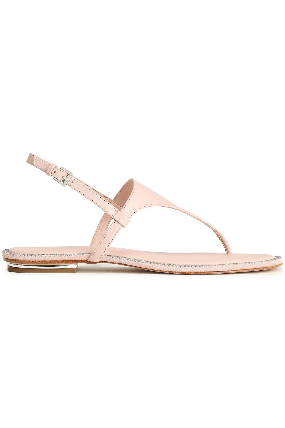michael kors silver flat sandals